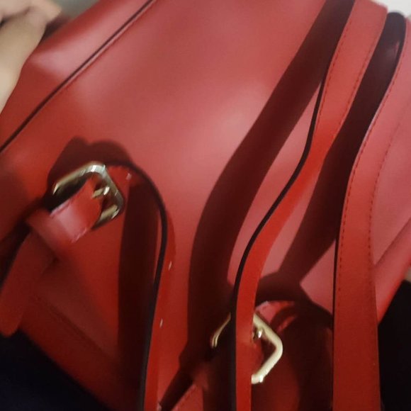 Coccinelle LEATHER  RED BACKPACK